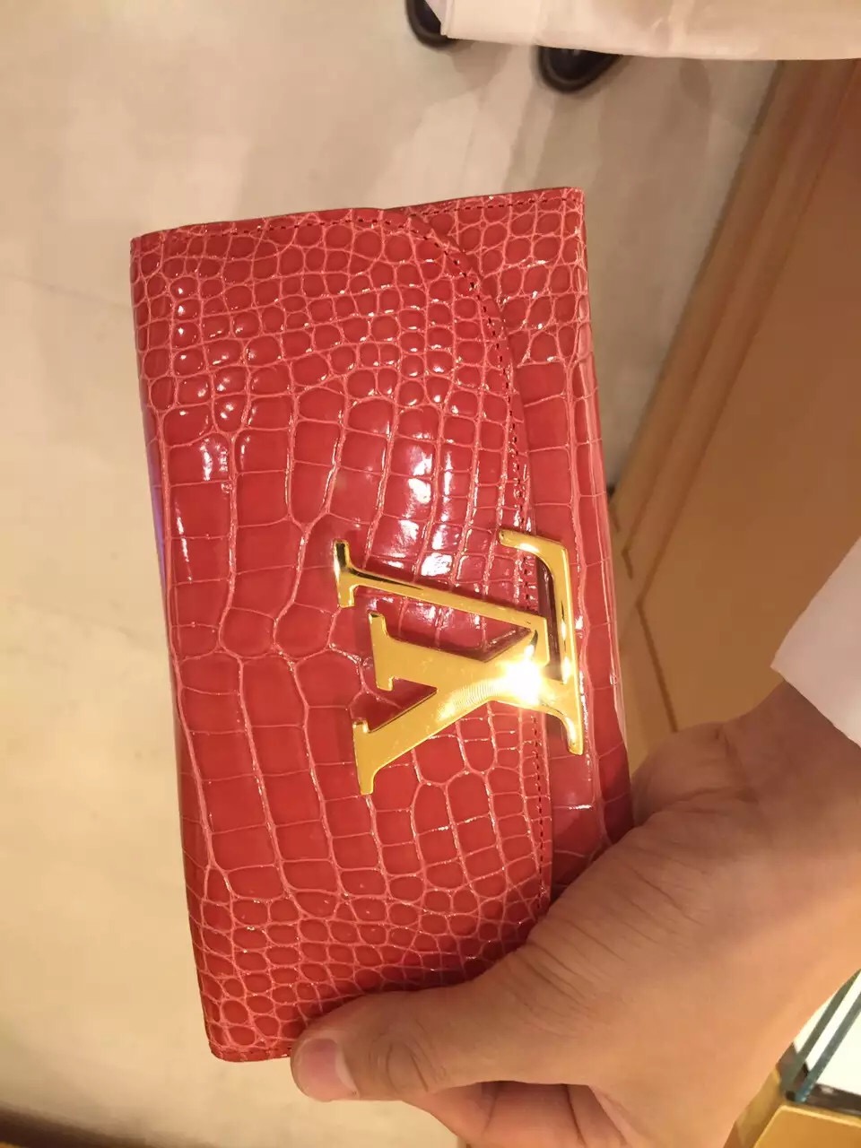 Real Louis Vuitton Vivienne LV Long Wallet N91513 Red